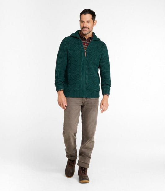 Men's Signature Cotton Fisherman Sweater, Full-Zip | L.L.Bean discount