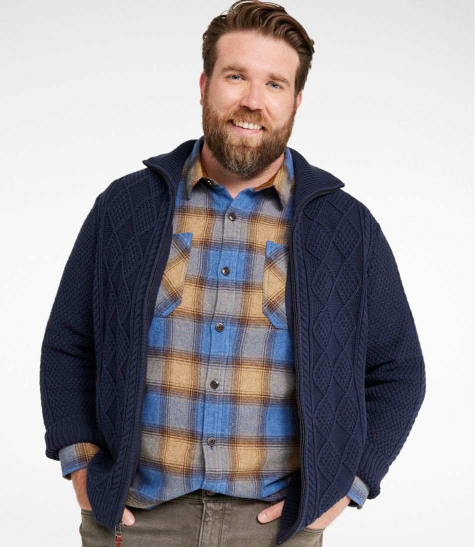 Men's Signature Cotton Fisherman Sweater, Full-Zip | L.L.Bean discount