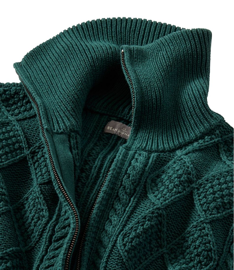 Men's Signature Cotton Fisherman Sweater, Full-Zip | L.L.Bean discount