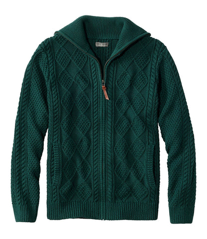 Men's Signature Cotton Fisherman Sweater, Full-Zip | L.L.Bean discount - US 2105