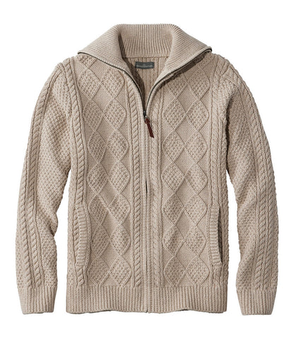 Men's Signature Cotton Fisherman Sweater, Full-Zip | L.L.Bean discount - US 2105