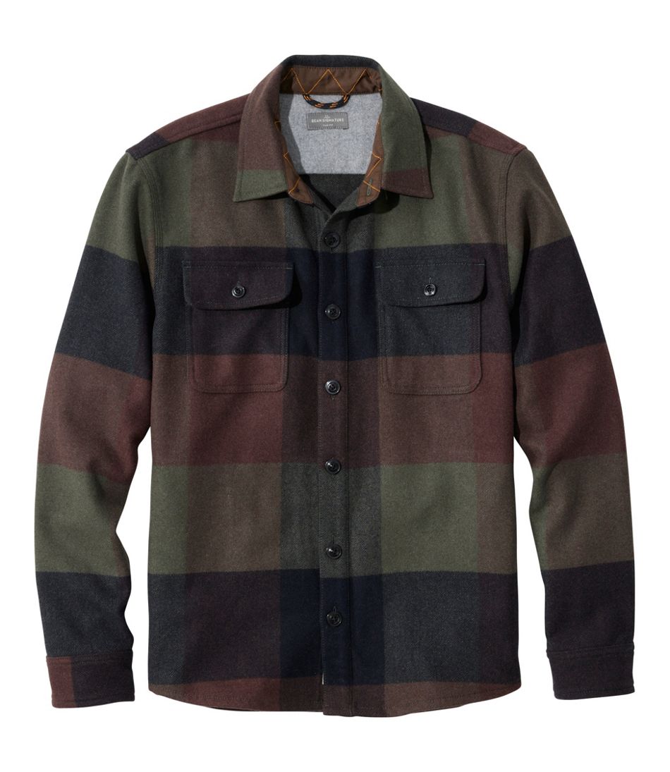 Men's Signature Wool Workshirt, Plaid | L.L.Bean outlet