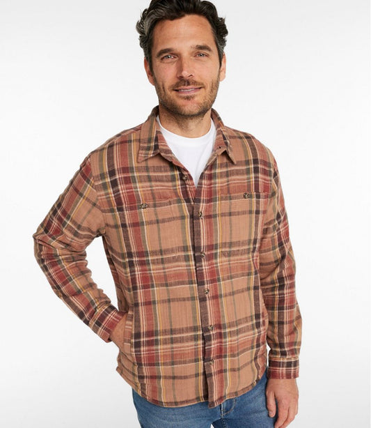 Men's 1912 Field Flannel Shirt, Lined, Slightly Fitted Untucked Fit, Plaid | L.L.Bean outlet