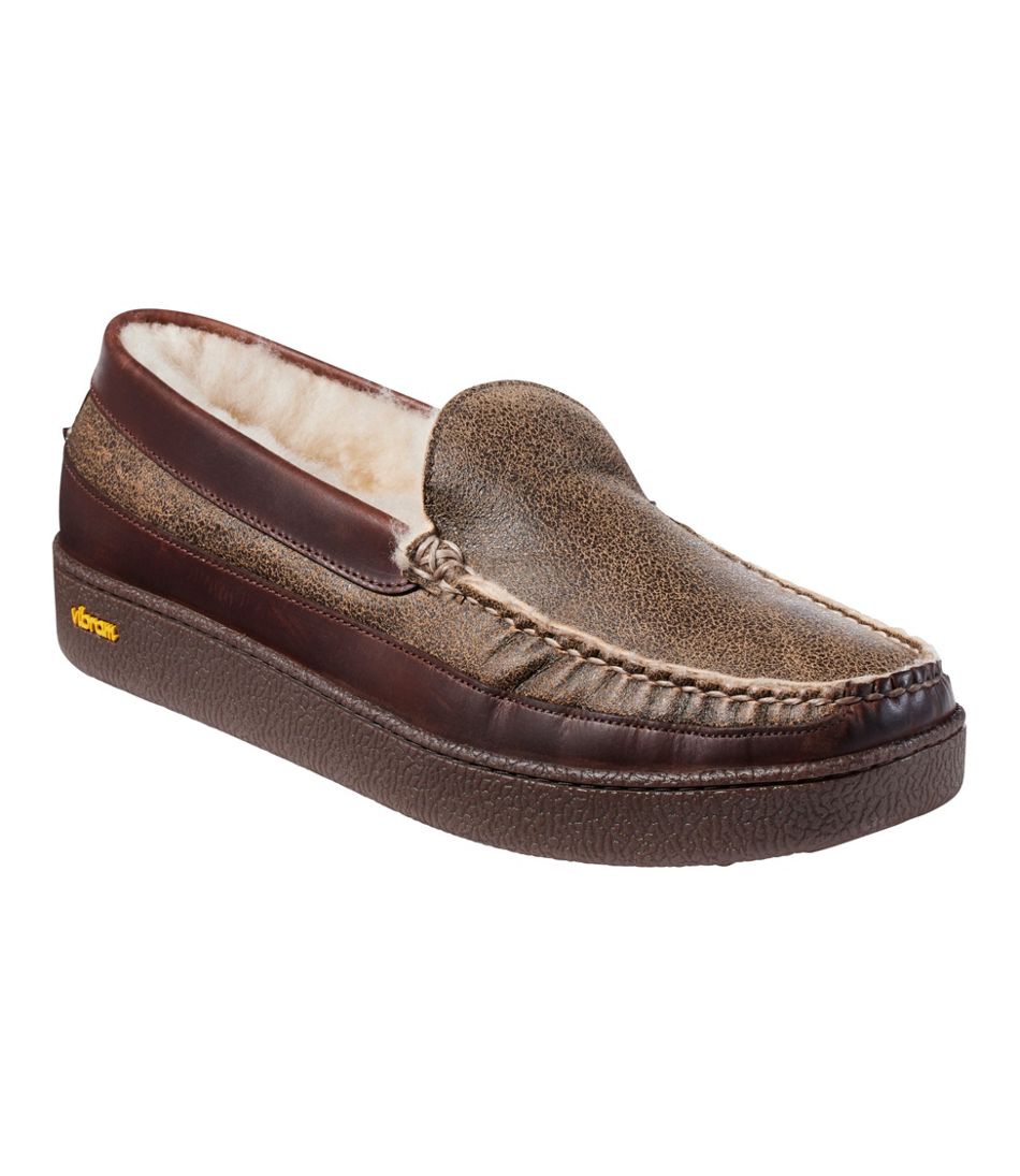 Men's Lodge Moc Vibram® Slippers, Shearling | L.L.Bean online