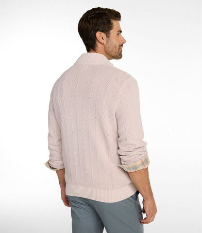 Men's Sunwashed Textured Cotton Sweater, Herringbone 1/4 Zip | L.L.Bean near me