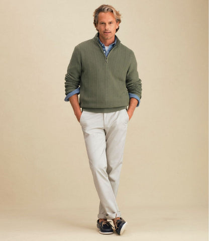Men's Sunwashed Textured Cotton Sweater, Herringbone 1/4 Zip | L.L.Bean near me