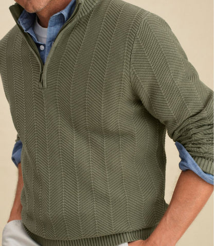 Men's Sunwashed Textured Cotton Sweater, Herringbone 1/4 Zip | L.L.Bean near me