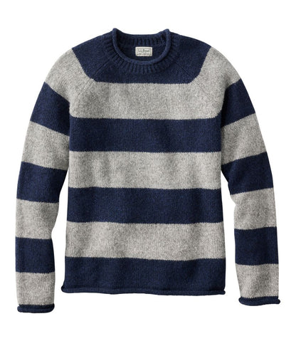 Men's Bean's Classic Ragg Wool Sweater, Rollneck, Stripe | L.L.Bean online