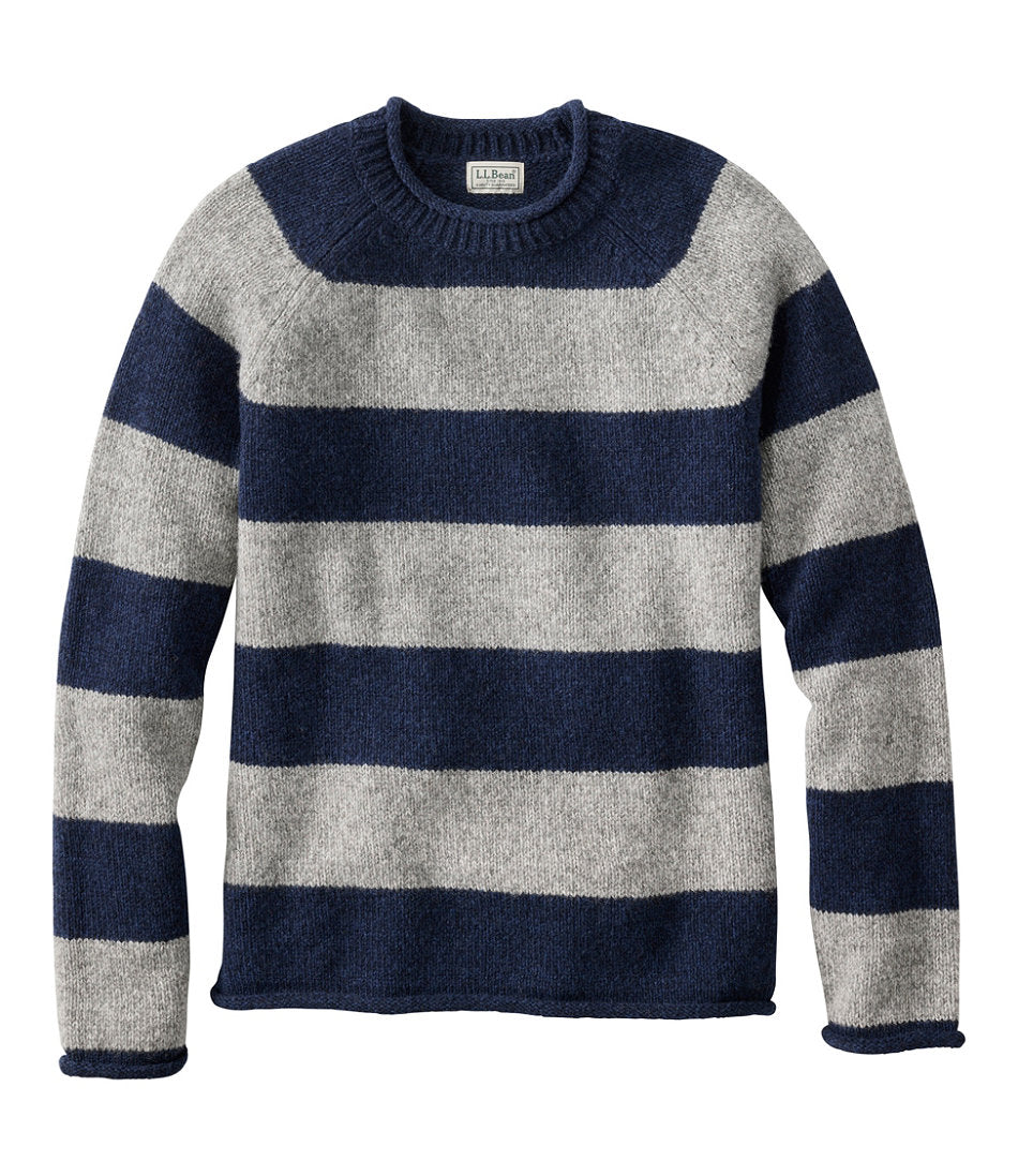Men's Bean's Classic Ragg Wool Sweater, Rollneck, Stripe | L.L.Bean online - US 3674