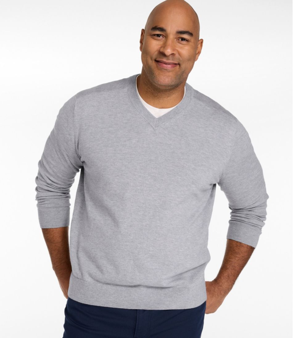Men's All Seasons Cotton Blend Sweater, V-Neck | L.L.Bean sale