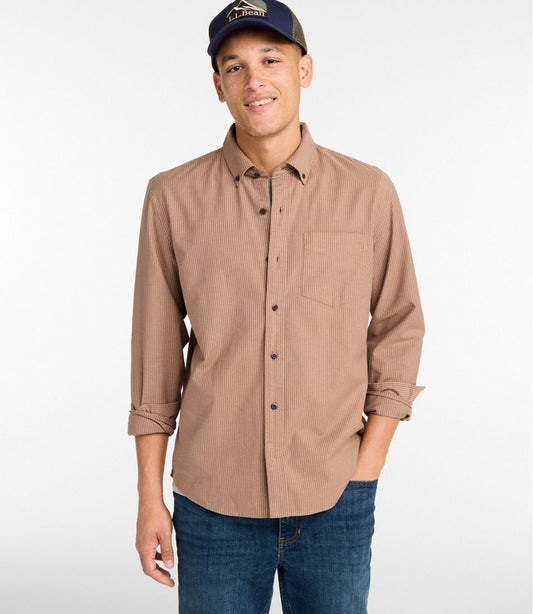 Men's Sunwashed Oxford Shirt, Slightly Fitted Untucked Fit, Stripe | L.L.Bean on sale