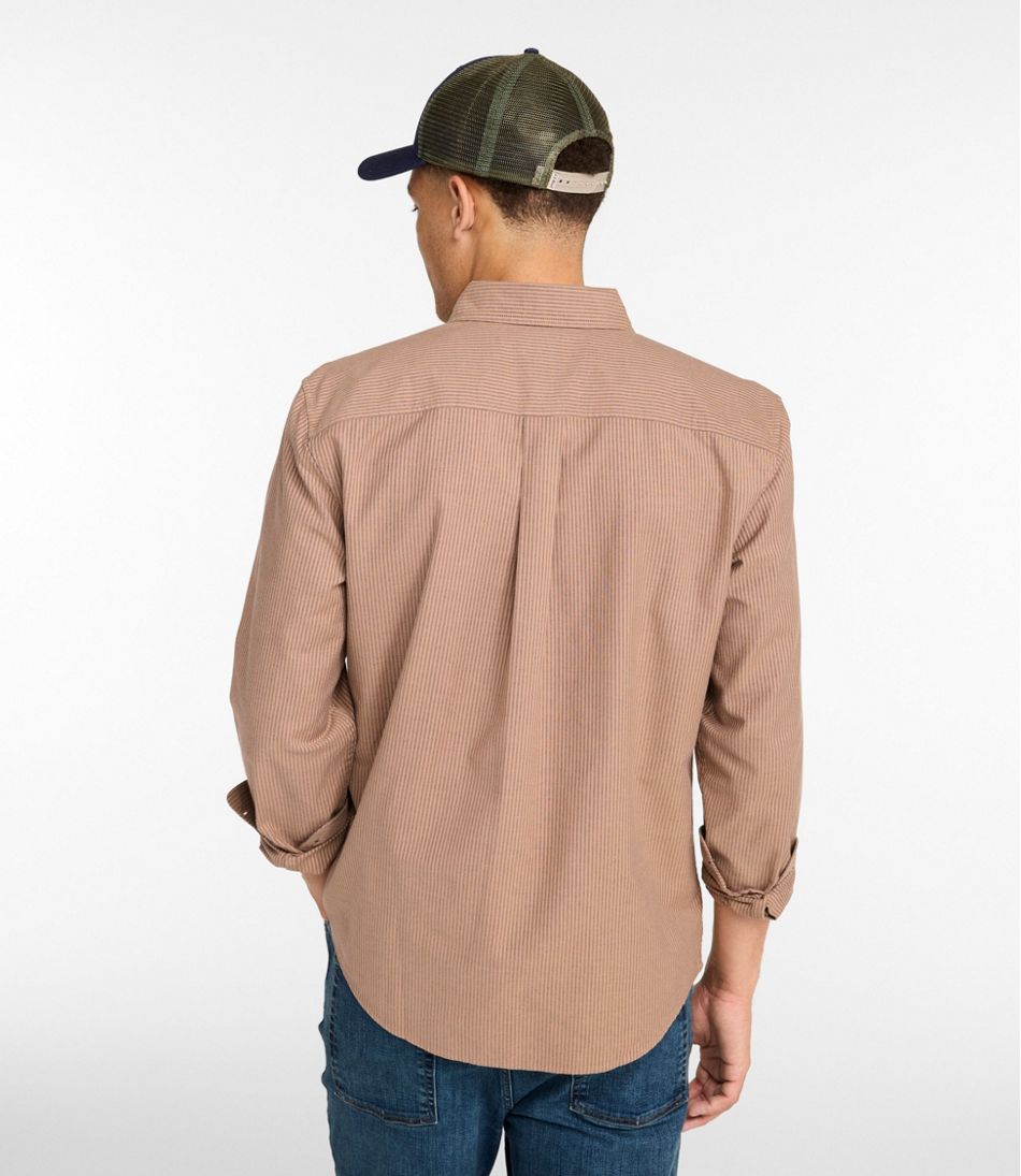 Men's Sunwashed Oxford Shirt, Slightly Fitted Untucked Fit, Stripe | L.L.Bean on sale