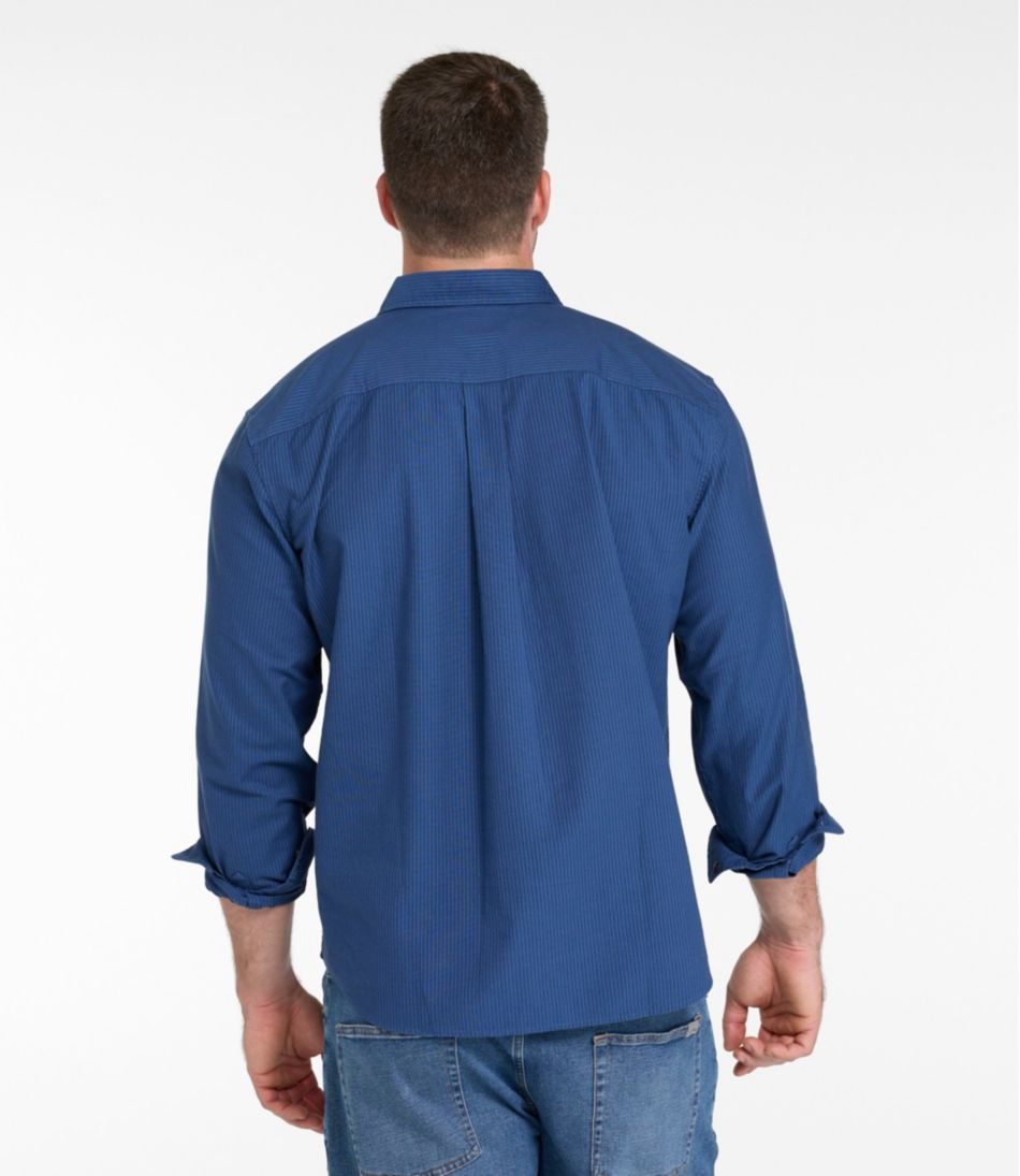 Men's Sunwashed Oxford Shirt, Slightly Fitted Untucked Fit, Stripe | L.L.Bean on sale