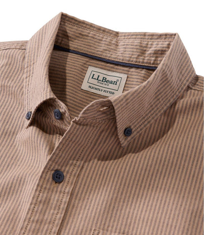 Men's Sunwashed Oxford Shirt, Slightly Fitted Untucked Fit, Stripe | L.L.Bean on sale
