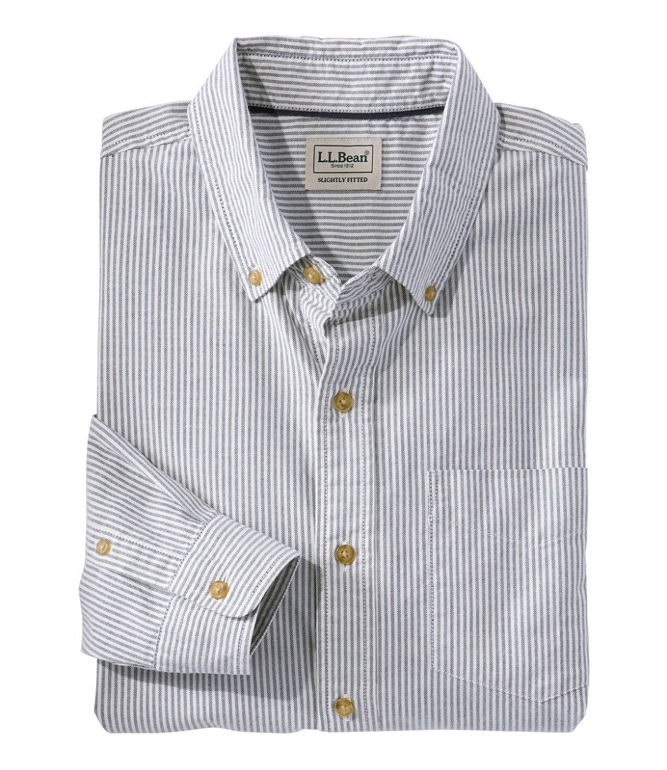 Men's Sunwashed Oxford Shirt, Slightly Fitted Untucked Fit, Stripe | L.L.Bean on sale - US 5876