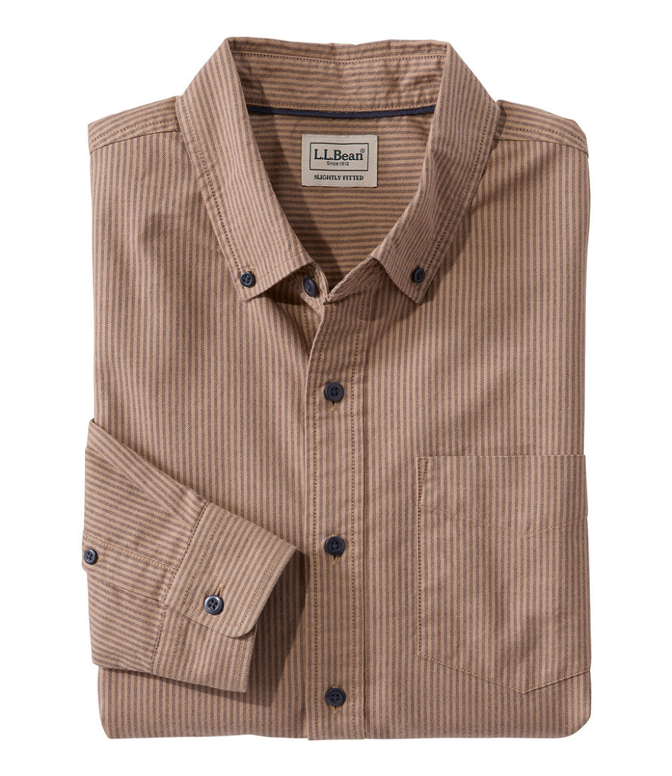 Men's Sunwashed Oxford Shirt, Slightly Fitted Untucked Fit, Stripe | L.L.Bean on sale - US 5876