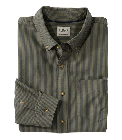 Men's Sunwashed Oxford Shirt, Slightly Fitted Untucked Fit, Stripe | L.L.Bean on sale - US 5876