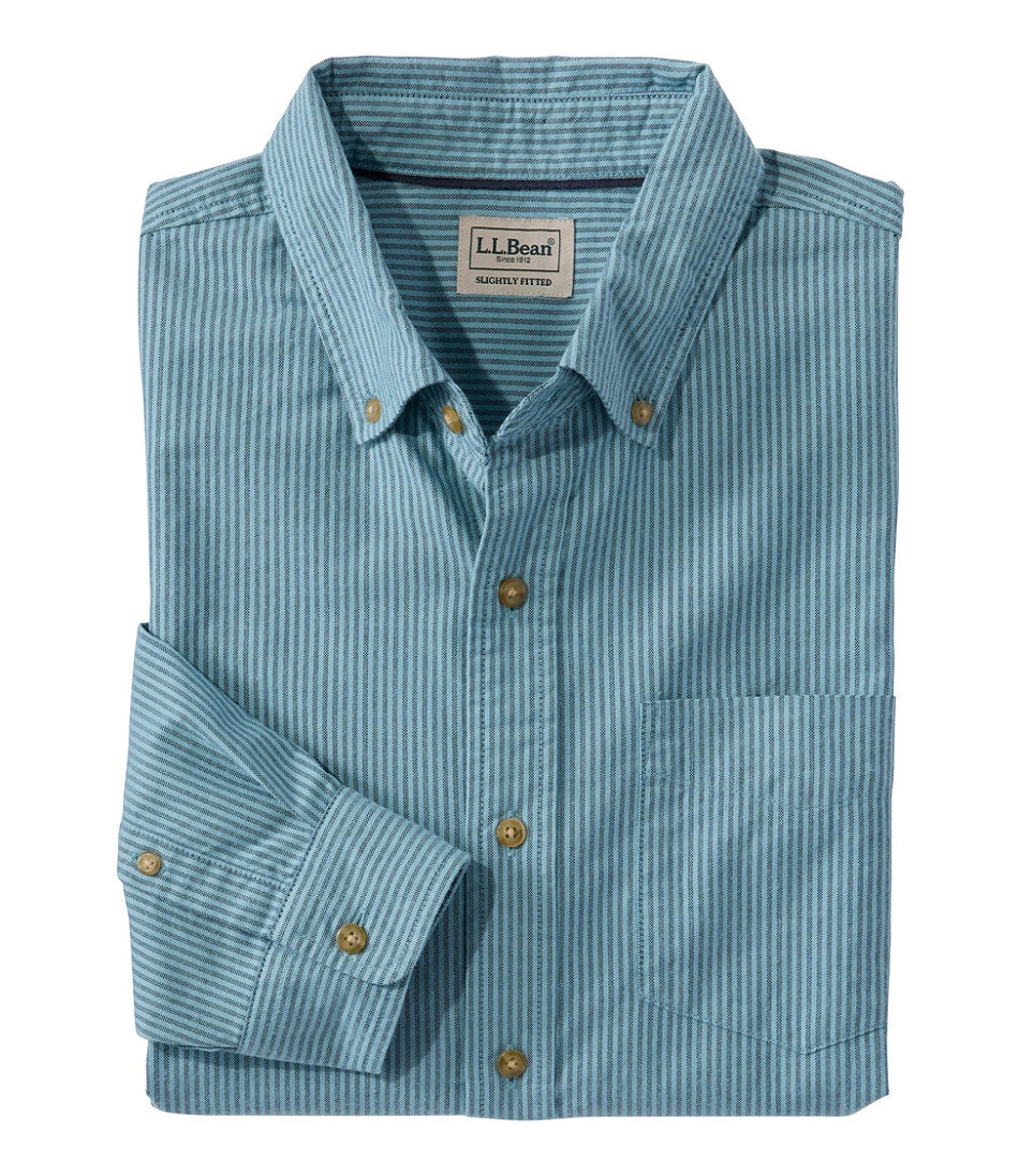 Men's Sunwashed Oxford Shirt, Slightly Fitted Untucked Fit, Stripe | L.L.Bean on sale - US 5876
