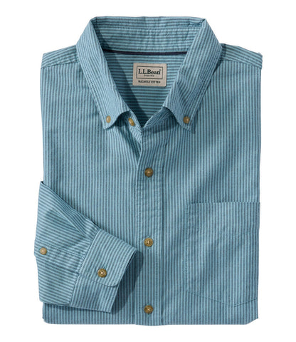 Men's Sunwashed Oxford Shirt, Slightly Fitted Untucked Fit, Stripe | L.L.Bean on sale - US 5876