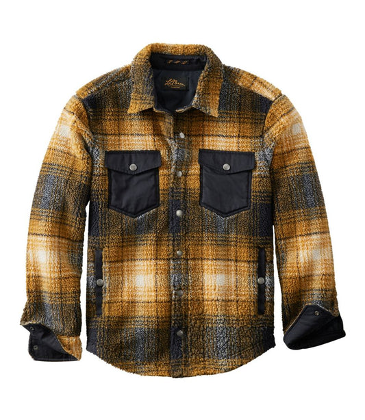 Men's Signature Mixed Media Fleece Shirt Jacket, Plaid | L.L.Bean near me