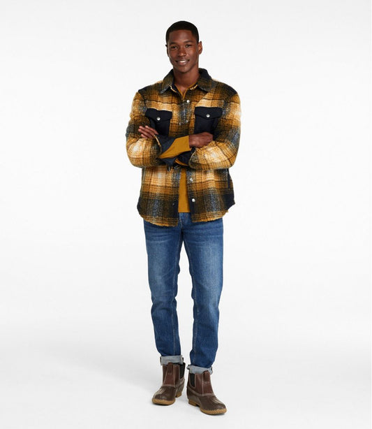 Men's Signature Mixed Media Fleece Shirt Jacket, Plaid | L.L.Bean near me
