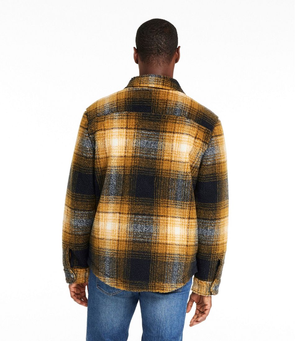 Men's Signature Mixed Media Fleece Shirt Jacket, Plaid | L.L.Bean near me