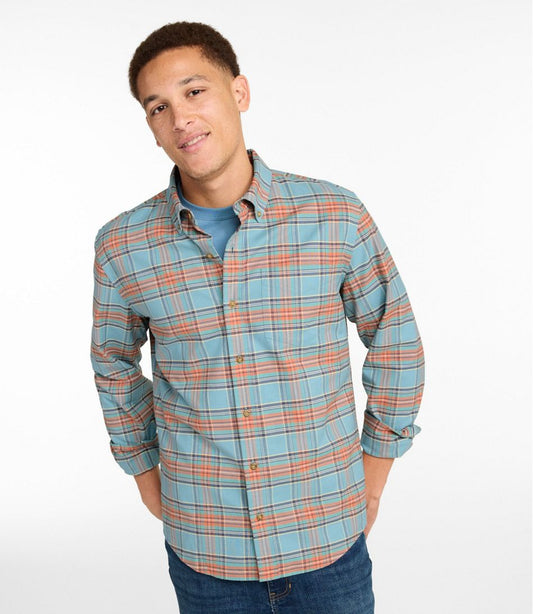 Men's Sunwashed Oxford Shirt, Slightly Fitted Untucked Fit, Plaid | L.L.Bean discount