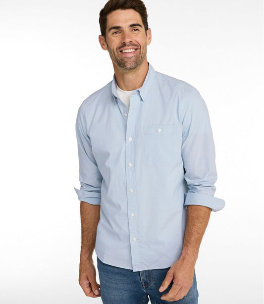Men's Comfort Stretch Performance® Chambray Shirt, Long-Sleeve, Slightly Fitted Untucked Fit | L.L.Bean near me