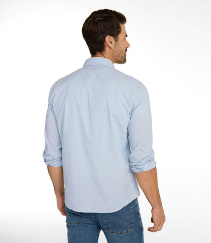 Men's Comfort Stretch Performance® Chambray Shirt, Long-Sleeve, Slightly Fitted Untucked Fit | L.L.Bean near me