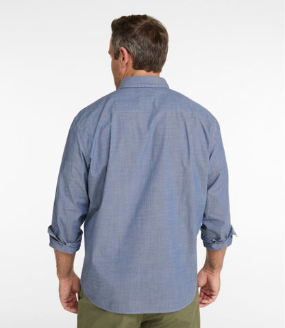 Men's Comfort Stretch Performance® Chambray Shirt, Long-Sleeve, Slightly Fitted Untucked Fit | L.L.Bean near me