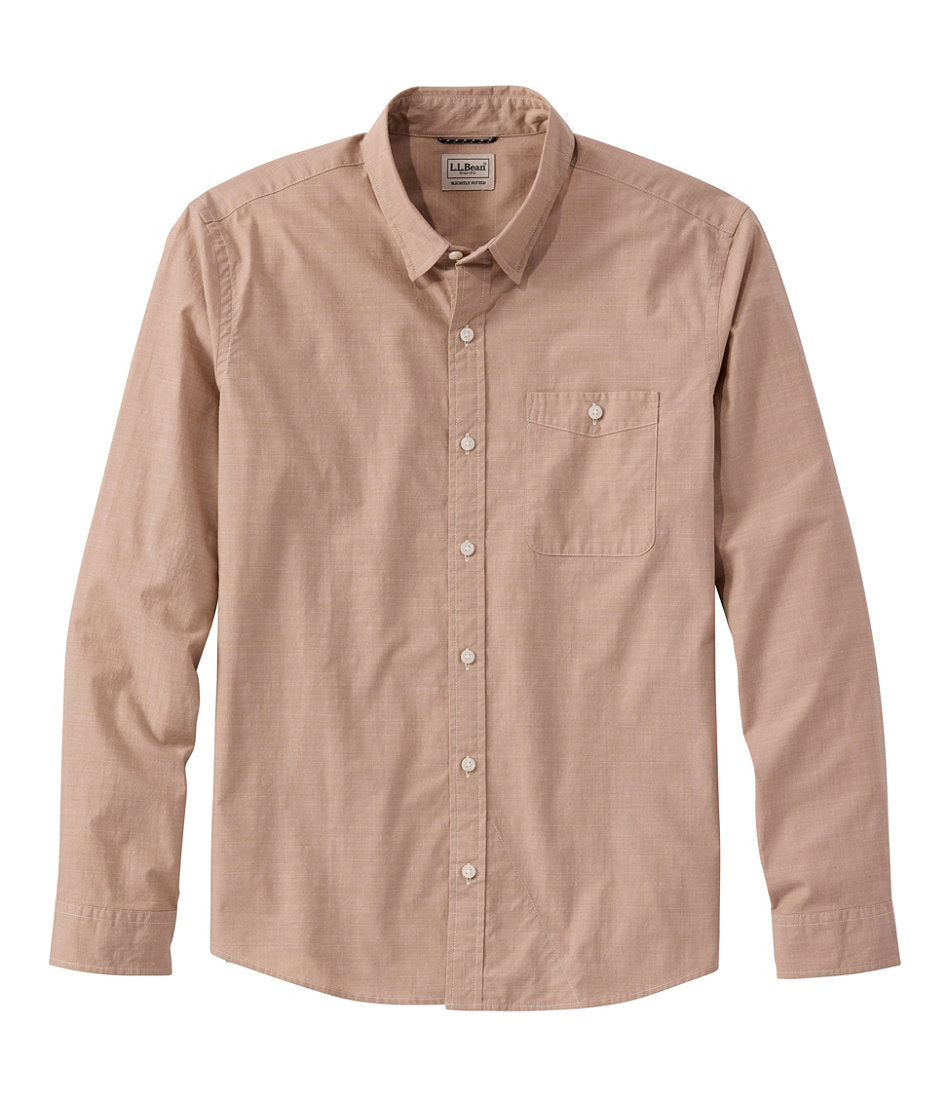 Men's Comfort Stretch Performance® Chambray Shirt, Long-Sleeve, Slightly Fitted Untucked Fit | L.L.Bean near me - US 4832