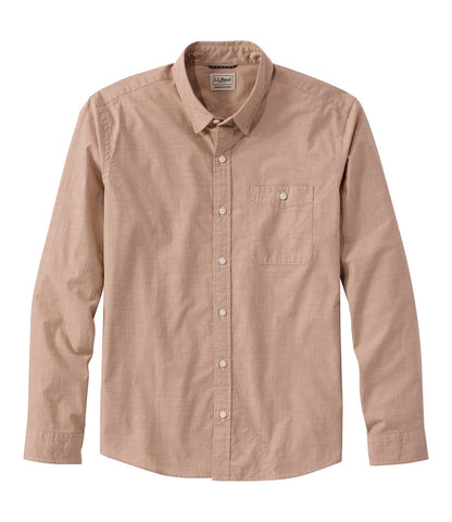 Men's Comfort Stretch Performance® Chambray Shirt, Long-Sleeve, Slightly Fitted Untucked Fit | L.L.Bean near me - US 4832