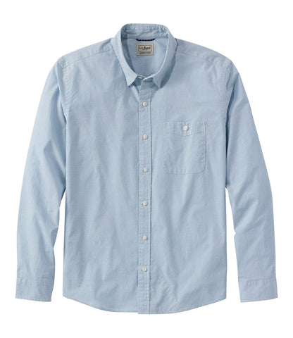 Men's Comfort Stretch Performance® Chambray Shirt, Long-Sleeve, Slightly Fitted Untucked Fit | L.L.Bean near me - US 4832