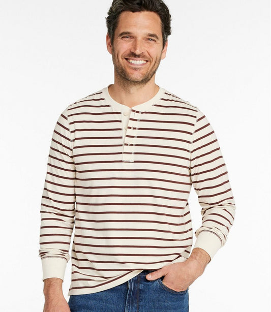 Men's Signature Northwoods Henley, Long-Sleeve, Stripe | L.L.Bean for sale