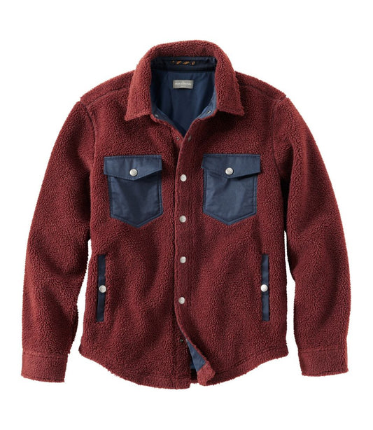 Men's Signature Mixed Media Fleece Shirt Jacket | L.L.Bean near me