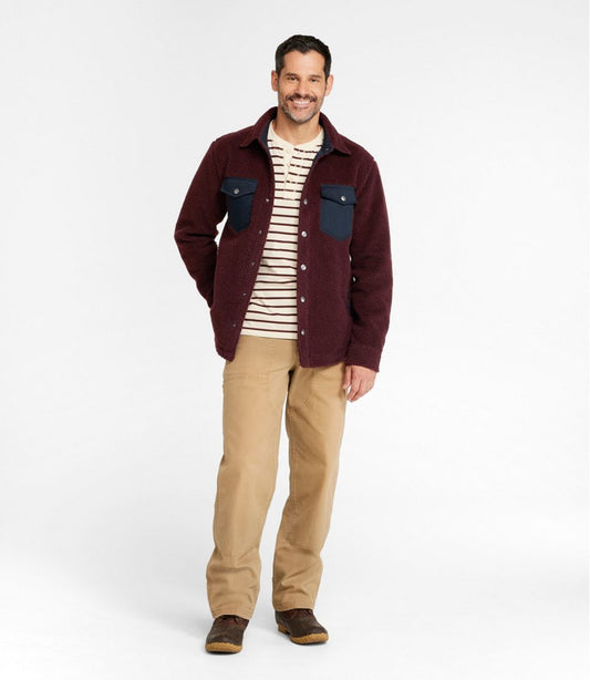 Men's Signature Mixed Media Fleece Shirt Jacket | L.L.Bean near me