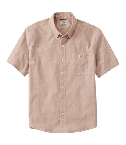 Men's Comfort Stretch Performance® Chambray Shirt, Short-Sleeve, Slightly Fitted Untucked Fit | L.L.Bean online