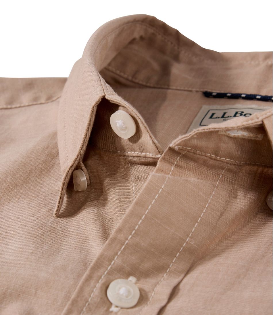 Men's Comfort Stretch Performance® Chambray Shirt, Short-Sleeve, Slightly Fitted Untucked Fit | L.L.Bean online