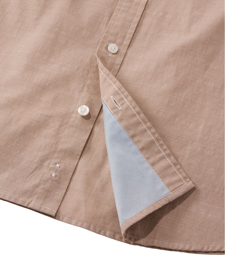 Men's Comfort Stretch Performance® Chambray Shirt, Short-Sleeve, Slightly Fitted Untucked Fit | L.L.Bean online