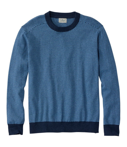 Men's All Seasons Cotton Blend Sweater, Crewneck, Stripe | L.L.Bean discount