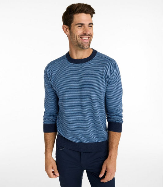 Men's All Seasons Cotton Blend Sweater, Crewneck, Stripe | L.L.Bean discount