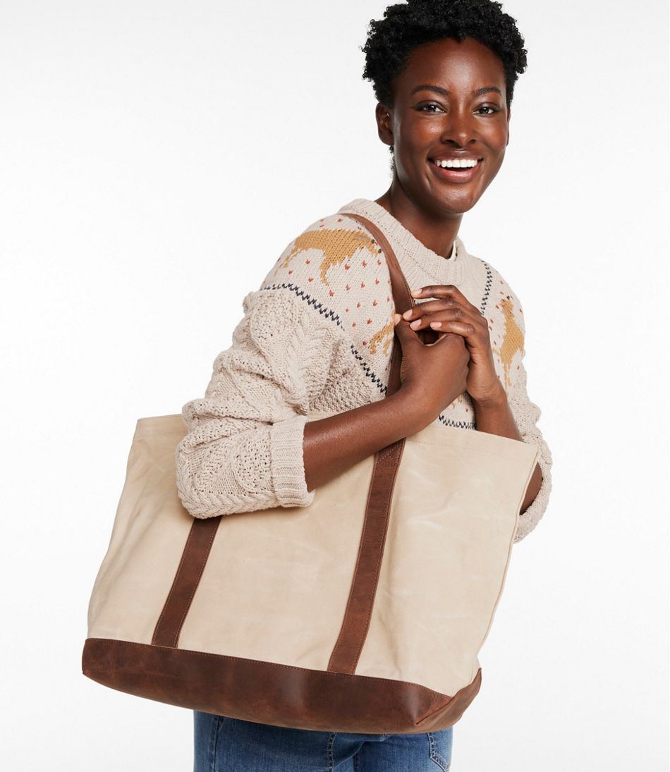 Leather-Trim Waxed Canvas Tote | L.L.Bean near me