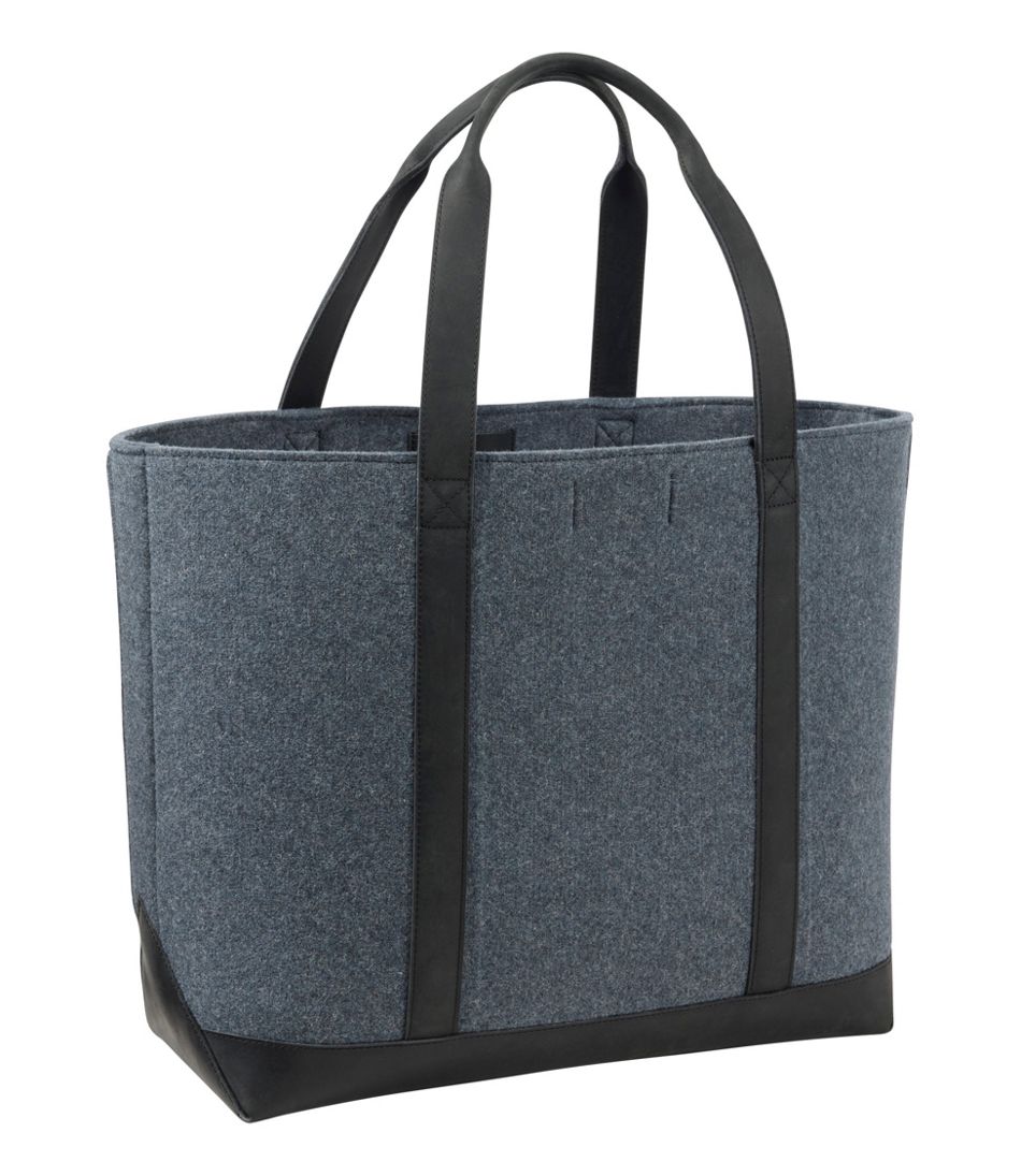 Leather-Trim Wool Tote | L.L.Bean discount