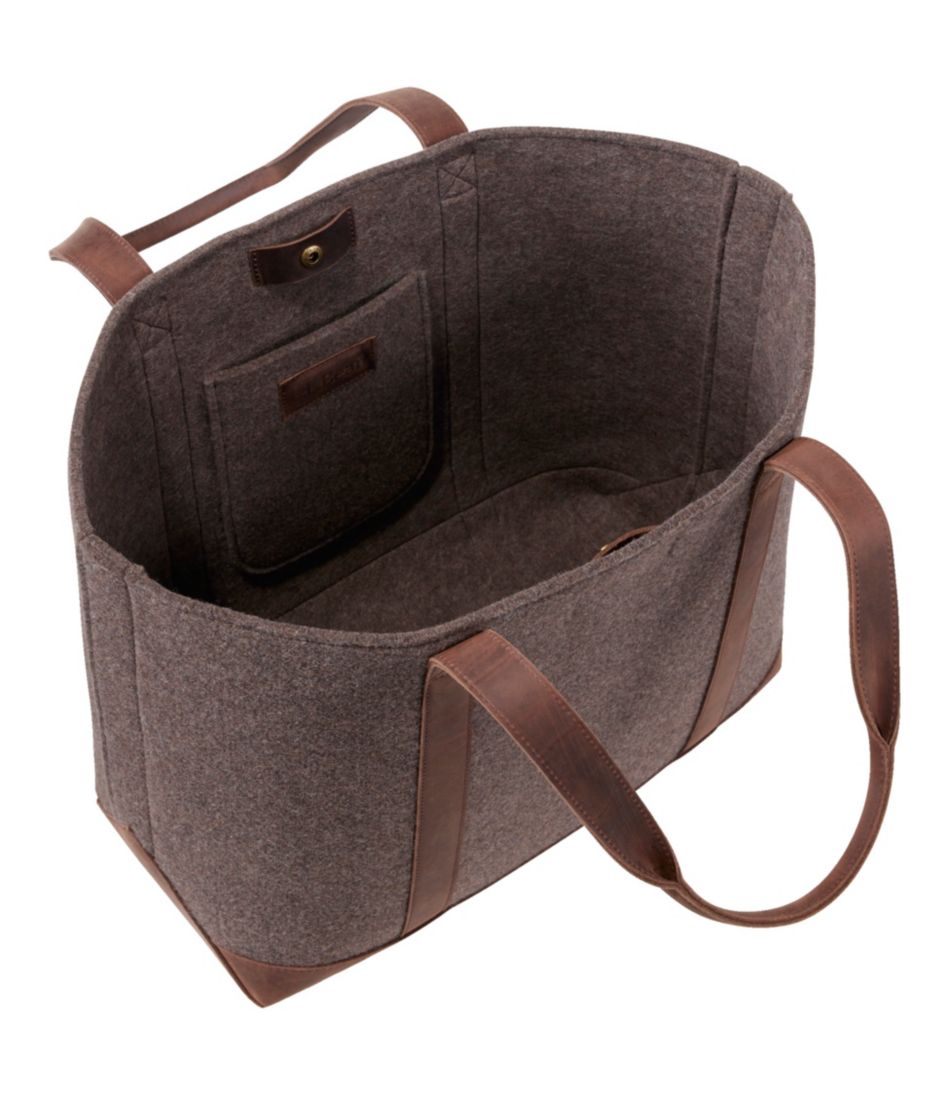 Leather-Trim Wool Tote | L.L.Bean discount