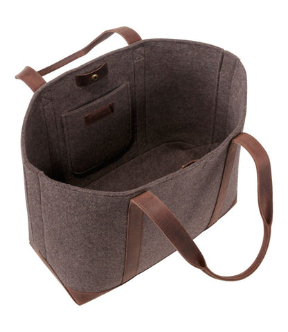 Leather-Trim Wool Tote | L.L.Bean discount