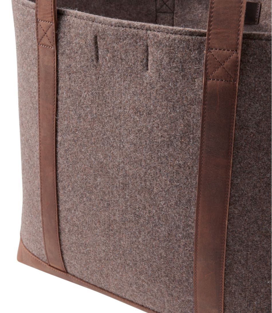 Leather-Trim Wool Tote | L.L.Bean discount