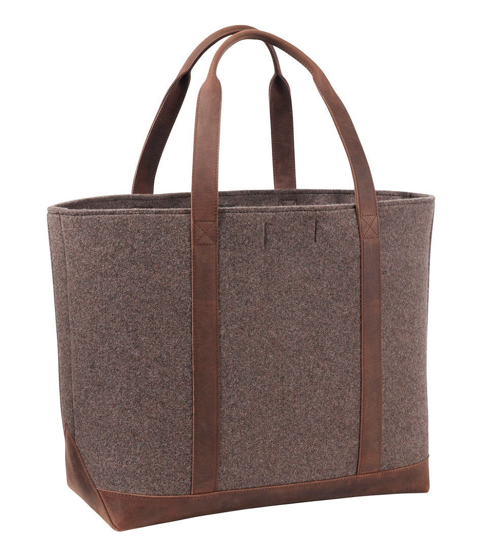 Leather-Trim Wool Tote | L.L.Bean discount - US 5552