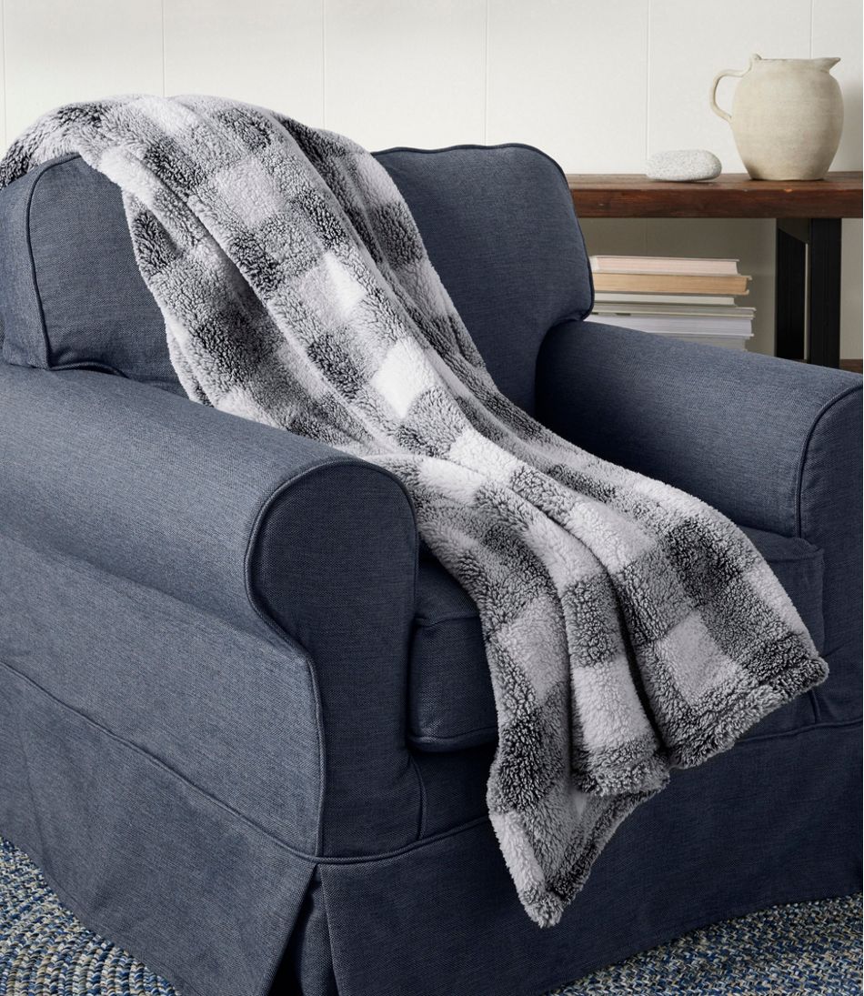 Cozy Plush Throw, Plaid | L.L.Bean for sale