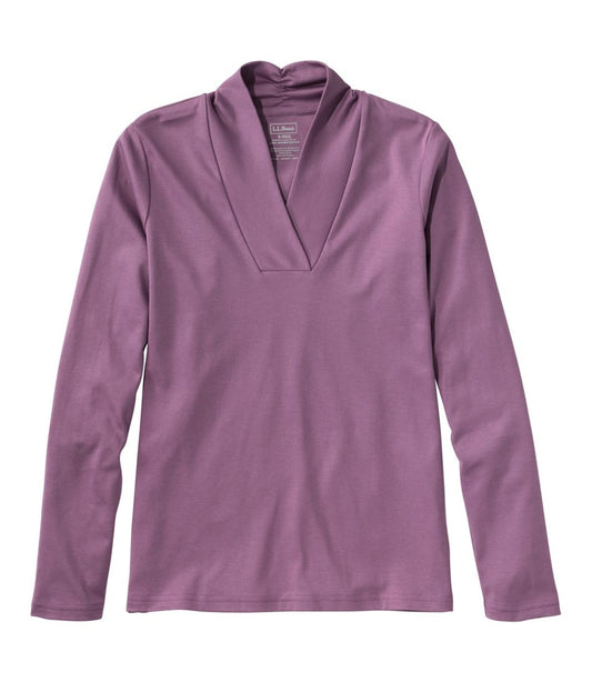 Women's Pima Cotton Tee, Shawl Long-Sleeve | L.L.Bean on sale