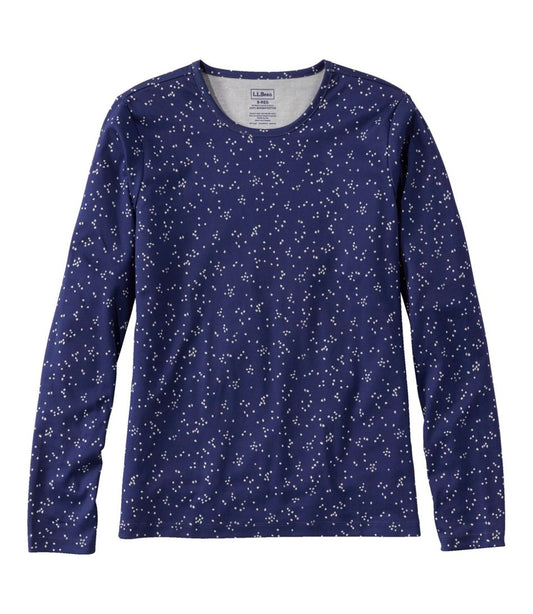 Women's Pima Cotton Tee, Long-Sleeve Crewneck Print | L.L.Bean sale
